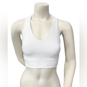 Spanx Core Sports Bra White Racerback Athletic Top Size Small